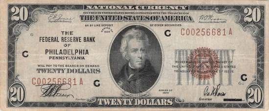 20 Dollar 1929